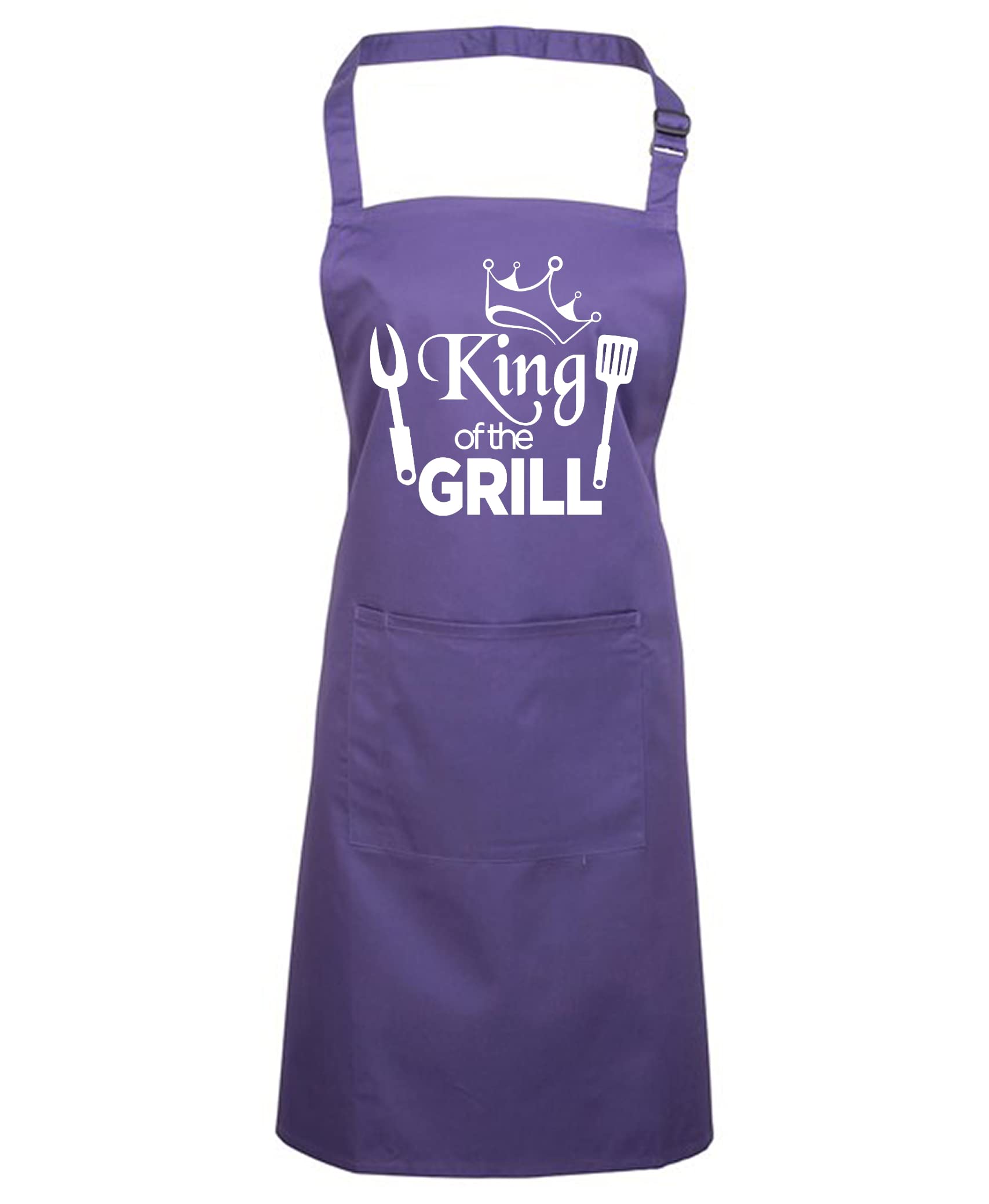 King of The Grill Aprons For Men - Premium Quality Chef Apron To Match Your Everyday Habit A Perfect Choice For Housewarming Or Birthday Gifts For Boyfriend Husband Son and Father, 100% Polyester