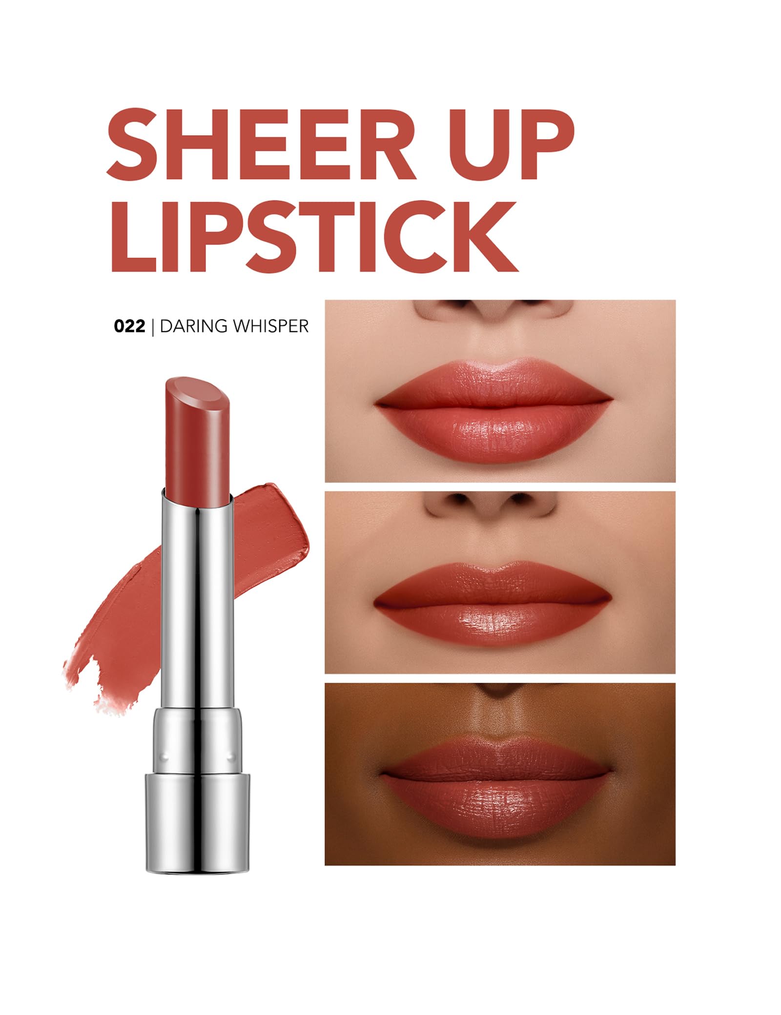 Flormar Nemlendirici Parlak Ruj- Sheer Up Lipstick - 022 Daring Whisper - 8682536097949