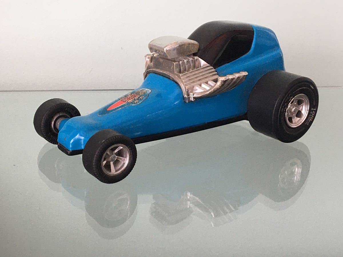 値下げ‼️アメリカ　トンカ製　ビンテージミニカー2台セット ブリキ製バンミニカー&レースカー2体DOLL付き トンカTonka 