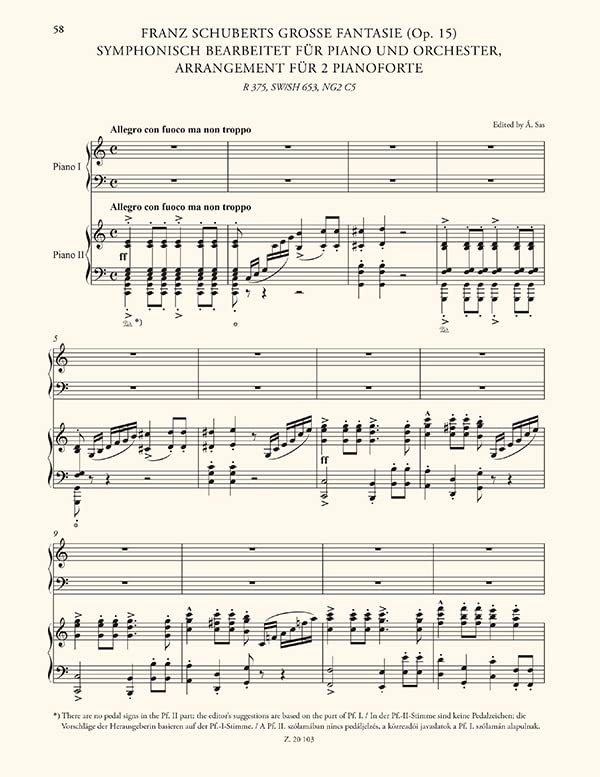 Grand duo - Franz Schuberts Grosse Fantasie. Klavier Duett.