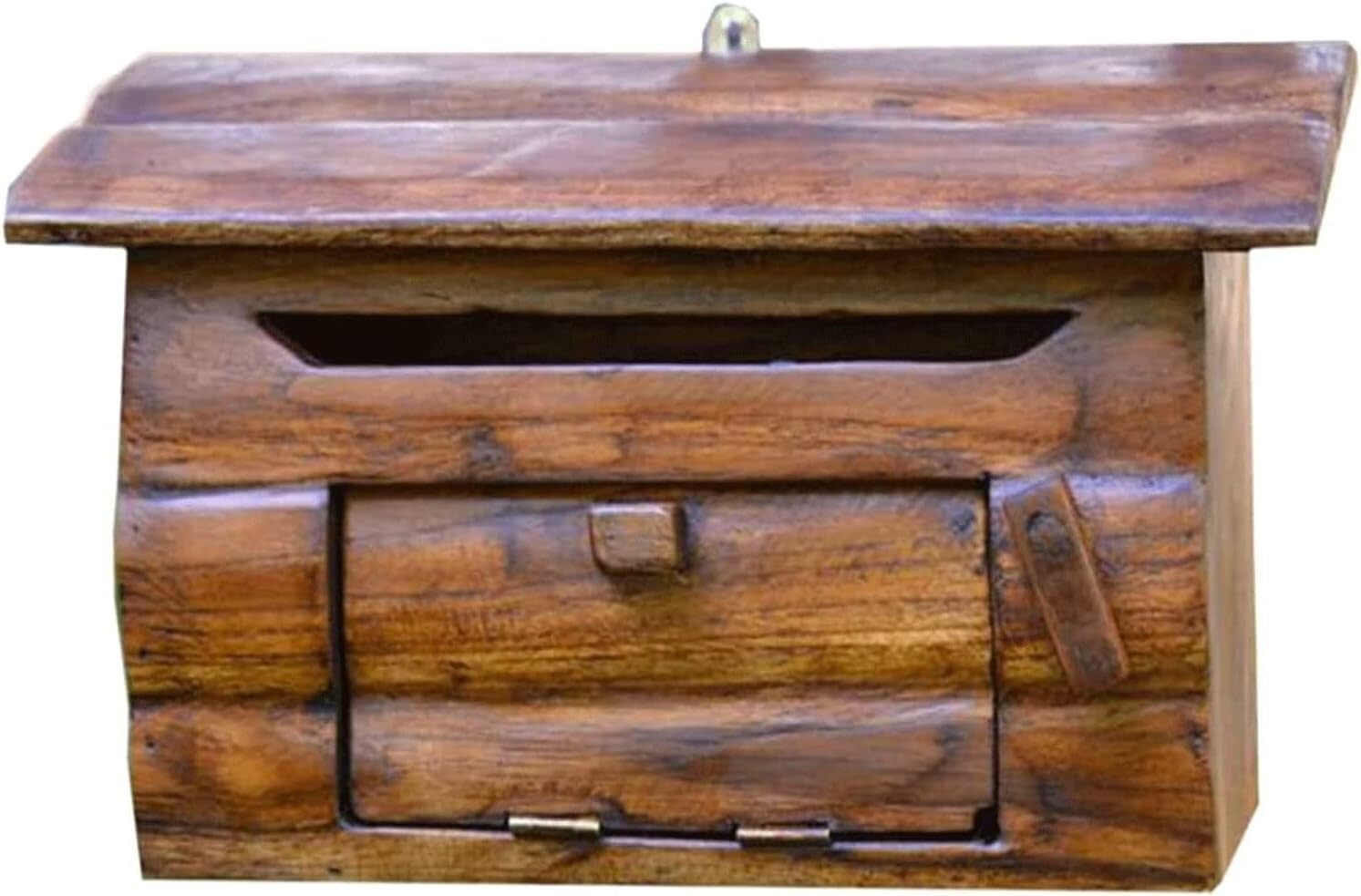 Boîte aux lettres vintage en bois massif mural de haute qualité pour extérieur