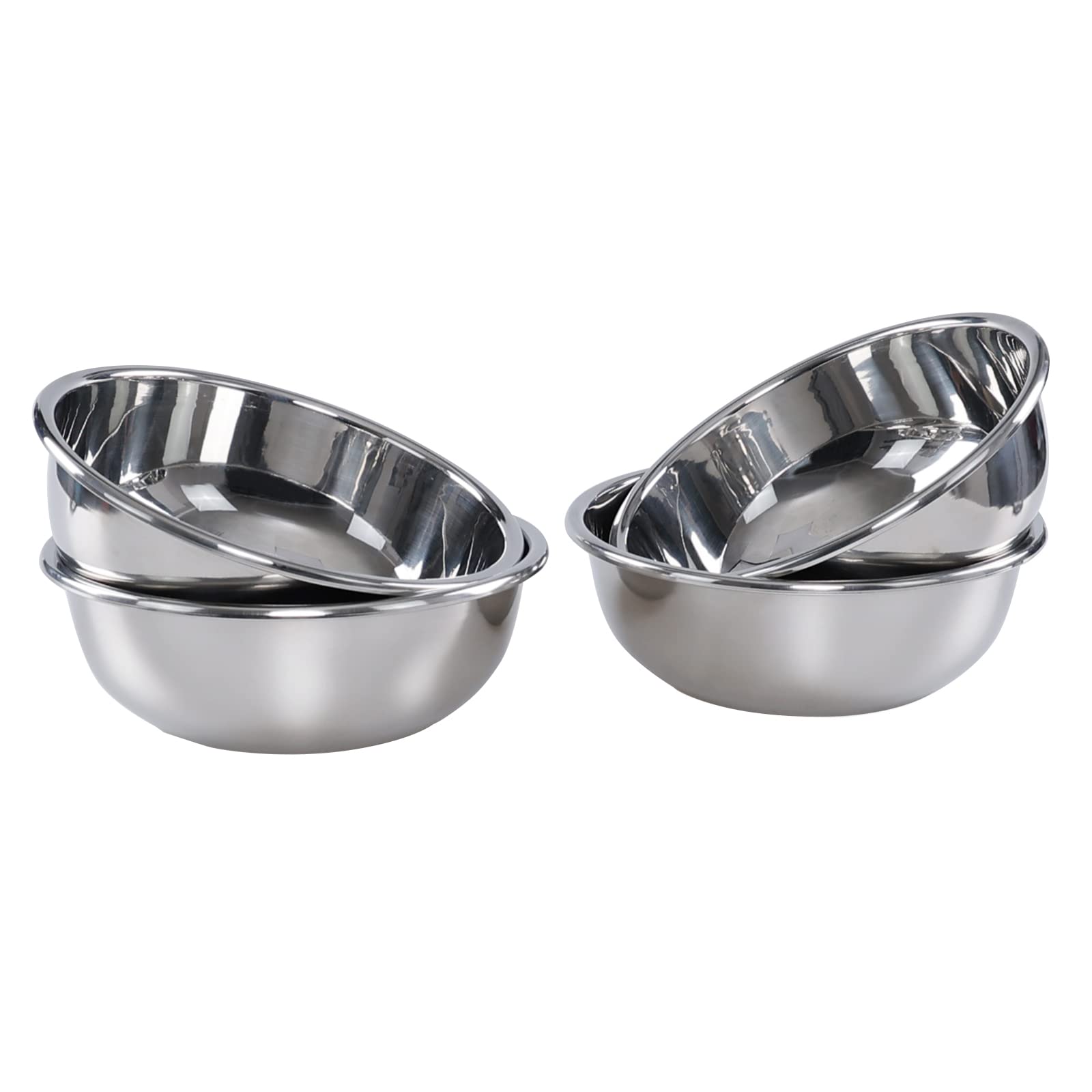 Cadine Juego de 4 Cuencos de Acero Inoxidable para Mezclar para Alimentos, Cuenco de Preparación de Cocina