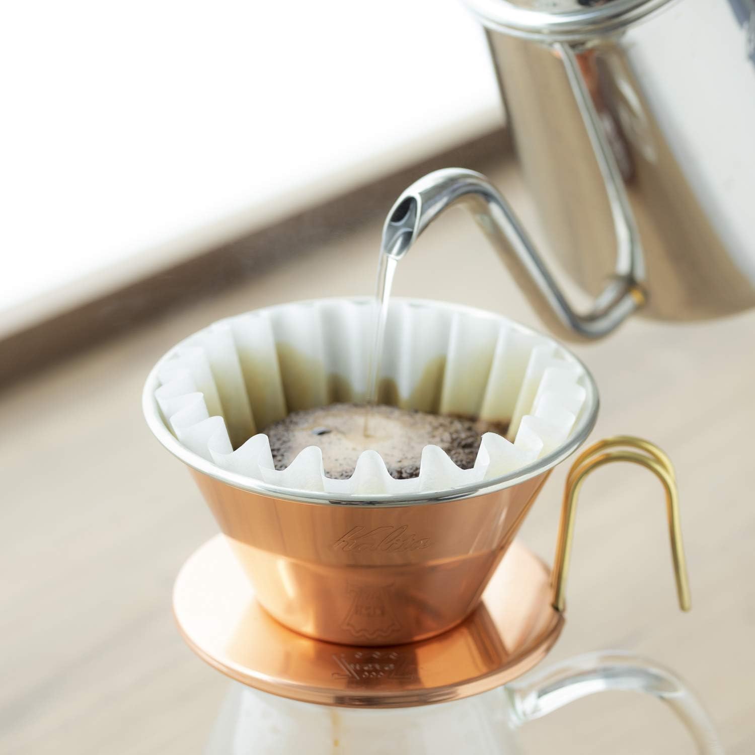 Kalita Wave Series KWF-155#2211 Coffee Filter, White, For 1-2 People, 50 Sheets x 2 Packs