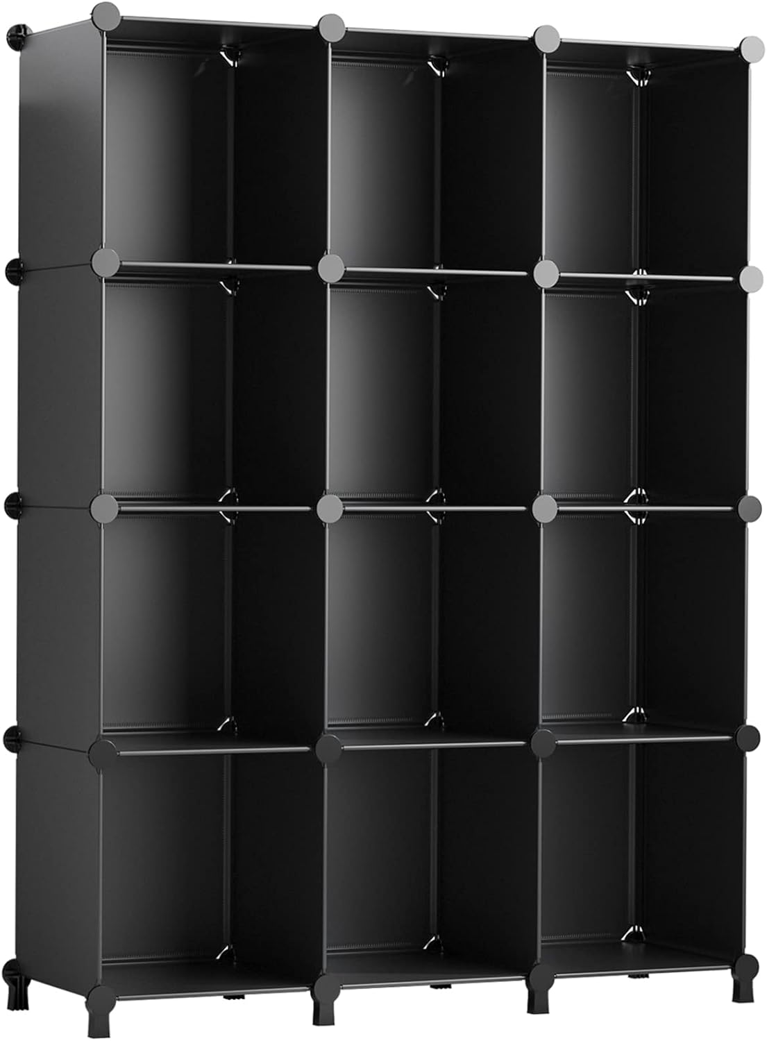 FUNLAX Cube Storage Unit, 12 Cube Bookcase Bookshelf Portable Bathroom