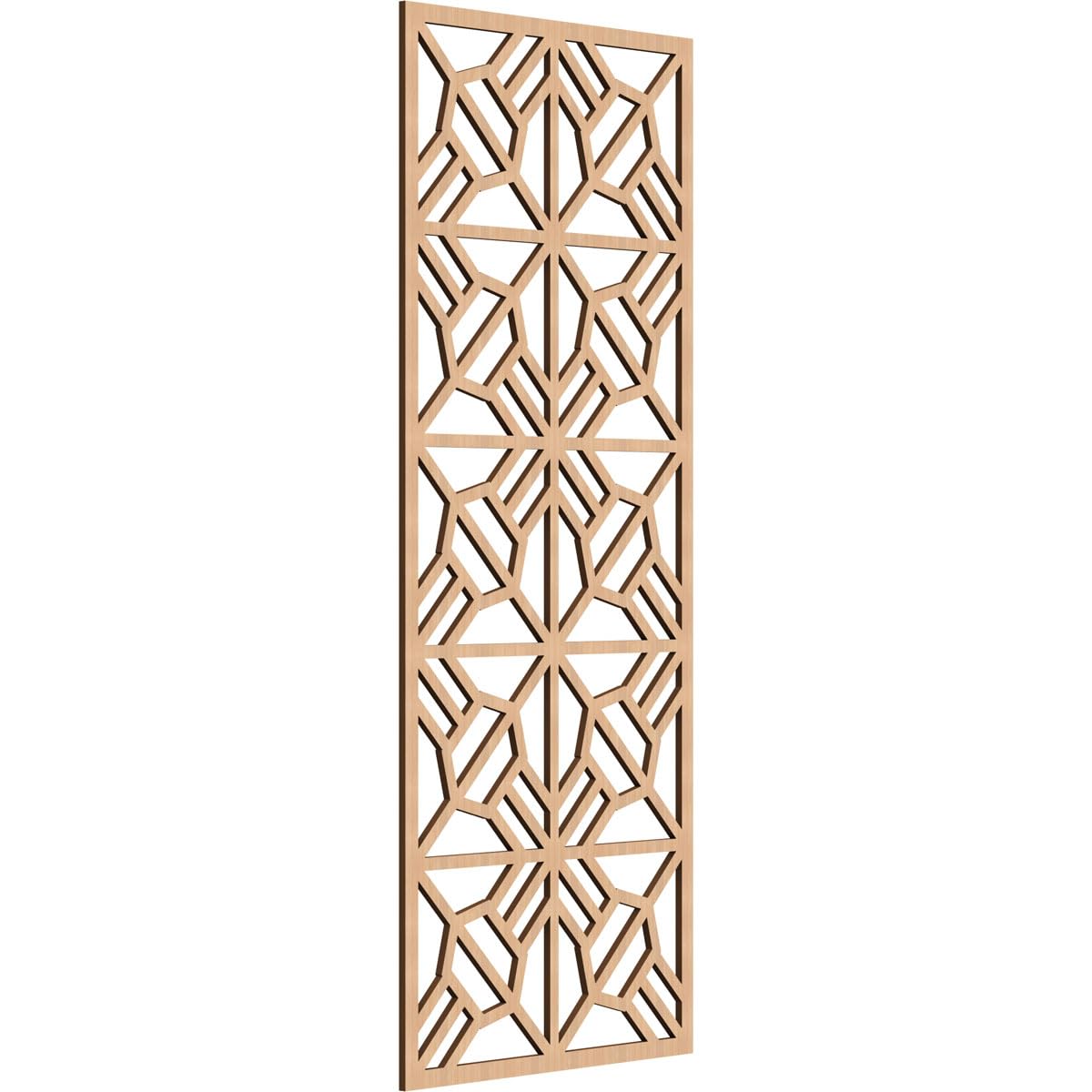 23 3/8"W x 59 3/8"H x 3/8"T Auburn Decorative Fretwork Wood Wall Panels, Hickory