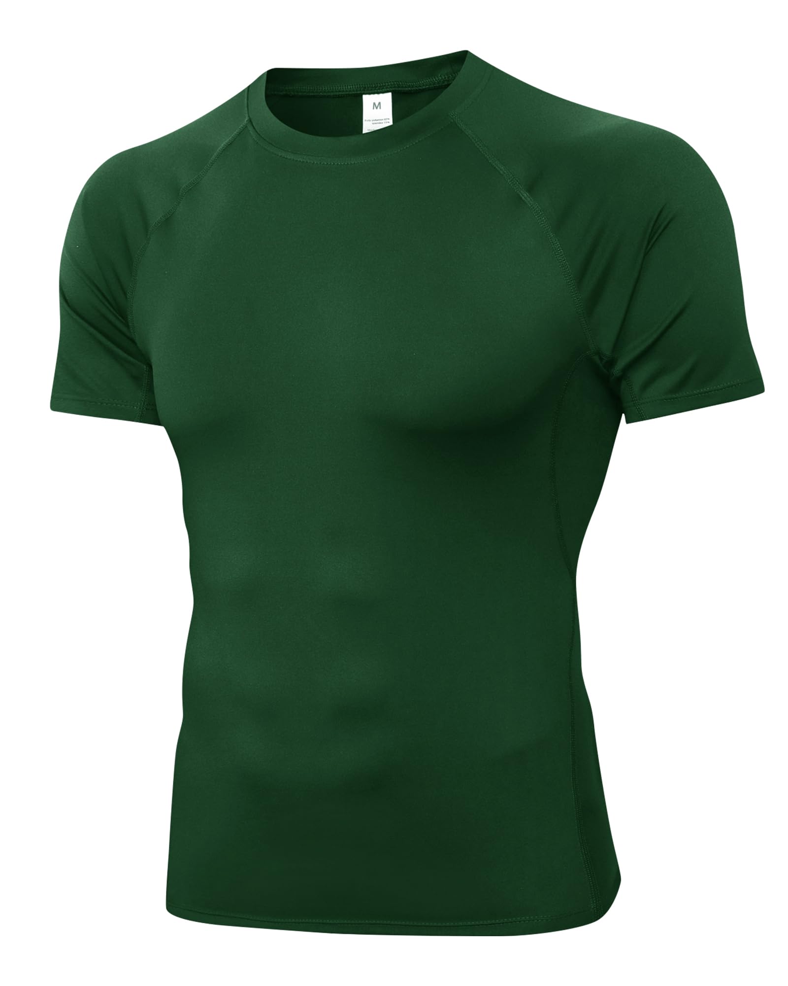 Men's Compression Shirts Short Sleeve Athletic Workout T-Shirts Sports Top Cool Dry Active Undershirt Performance Base Layer