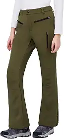 Calças De Esqui De Neve Femininas À Prova D'Água Com Isolamento De Lã Forrada Com Softshell Para Caminhadas No Inverno
