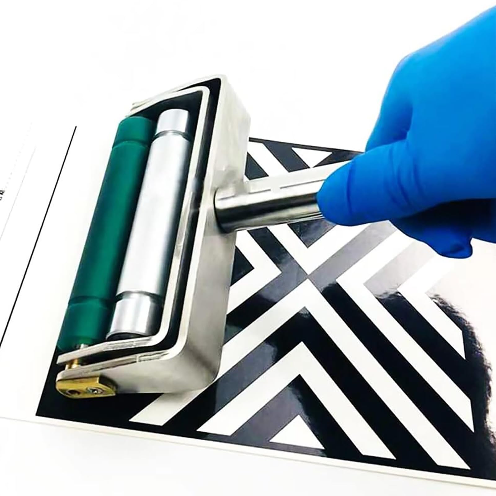 Provainchiostro Manuale for rulli anilox, Strumento for Prove manuali con Larghezza di Stampa da 70 mm con Rullo anilox e Rullo in Gomma for Stampa flessografica(160 Lines)