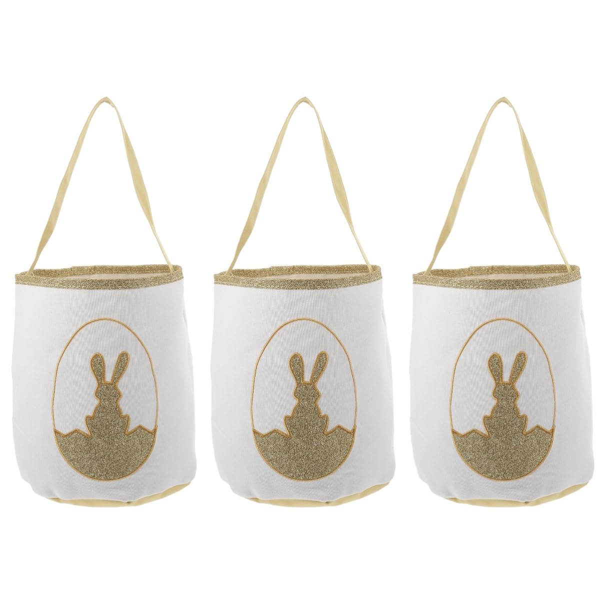 Cabilock 3piezas Canasta De Dulces De Pascua Diseño De Conejo Recipiente Para Golosinas y Decoración Bolsa Portátil Para Almacenamiento De y Galletas