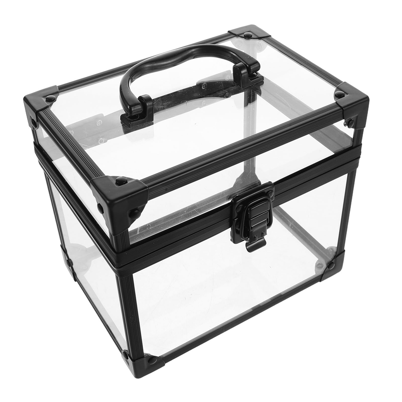 Hemobllo Caja para Almacenamiento de CD y Dvd Transparente de Alta Capacidad, Estuche de Plástico Acrílico Resistente (17,5 X 12,5 X 15 Cm) Adecuado para Organizar Discos de Juegos