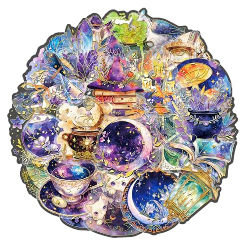 60 Piezas Fantasía Pegatinas Holográficas, Pegatina Mágica