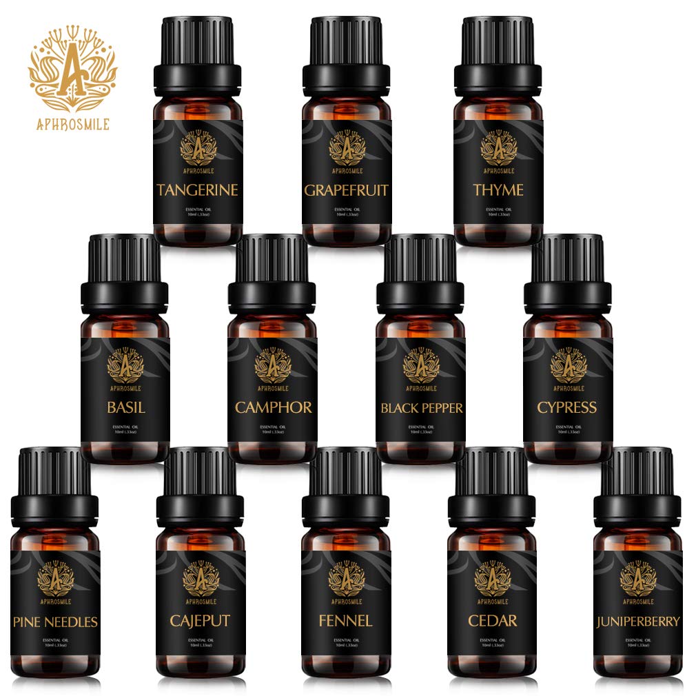 Top 12 Grapefruit ätherische Öle Set, 100% reine Kampfer ätherisches Öl für Diffusor, Aromatherapie Zypresse ätherisches Öl Set für Luftbefeuchter - Zeder,Schwarze Pfeffer Öle...
