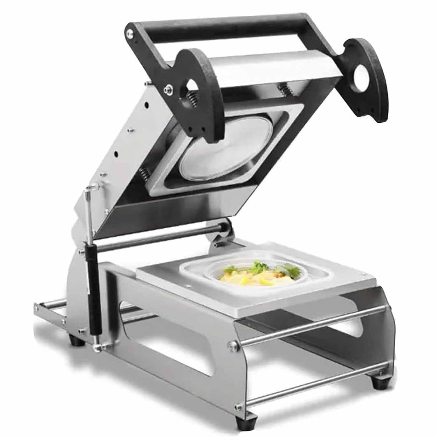 ASerZenith Commercial Food Sealing Machine, Hand Pressure Packaging For Takeaway Boxes, Efficient Tray Sealer For Steak And Cooked Foods,26 * 17Cm