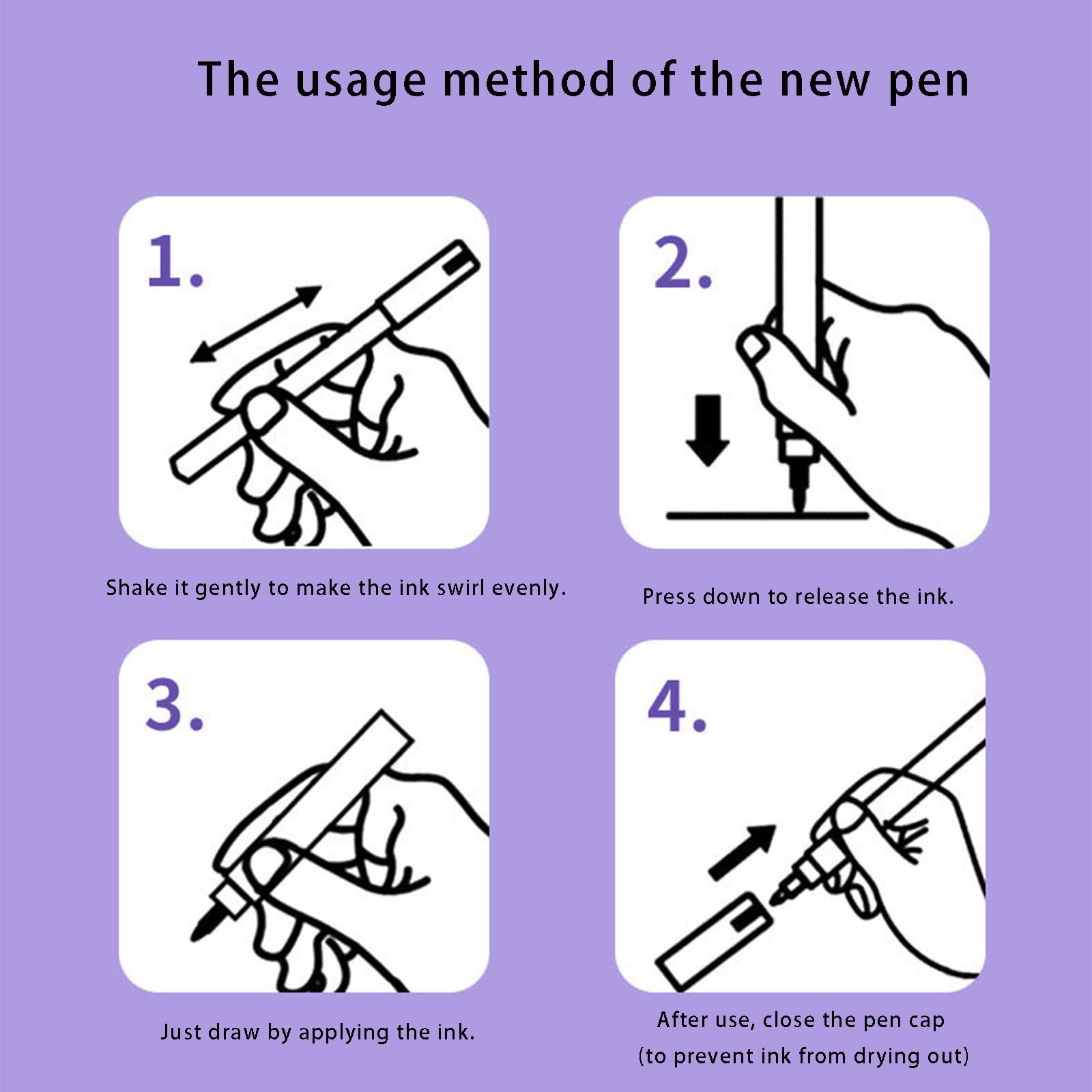 Paquete de bolígrafos de dibujo para pintura acrílica y decoración, punta de alta precisión, tinta de secado rápido, bolígrafo de dibujo