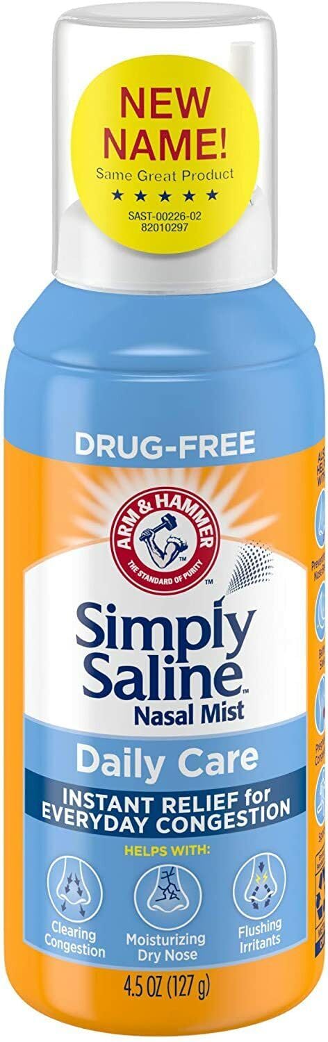Simply Saline Instant Relief for Everyday Congestion Nasal Mist 4.25 oz (Pack of 9)