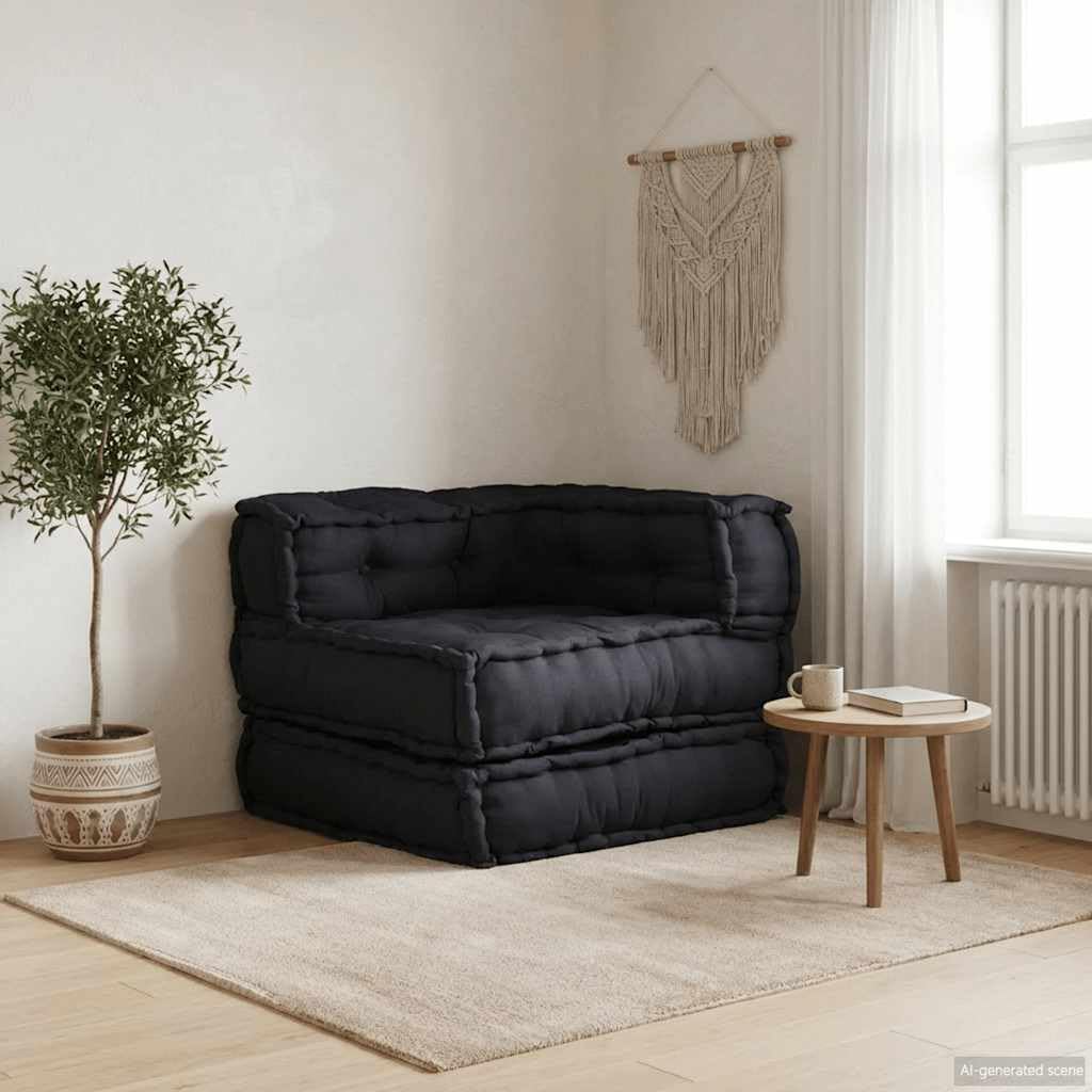 Sofá modular de suelo antracita, 70 x 70 x 54 cm, sillón de