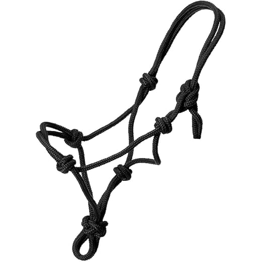 Globe International Horse Rope Halter Full Size (Black)