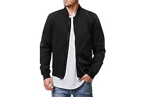 Men's Lightweight Slim Fit Bomber Jacket