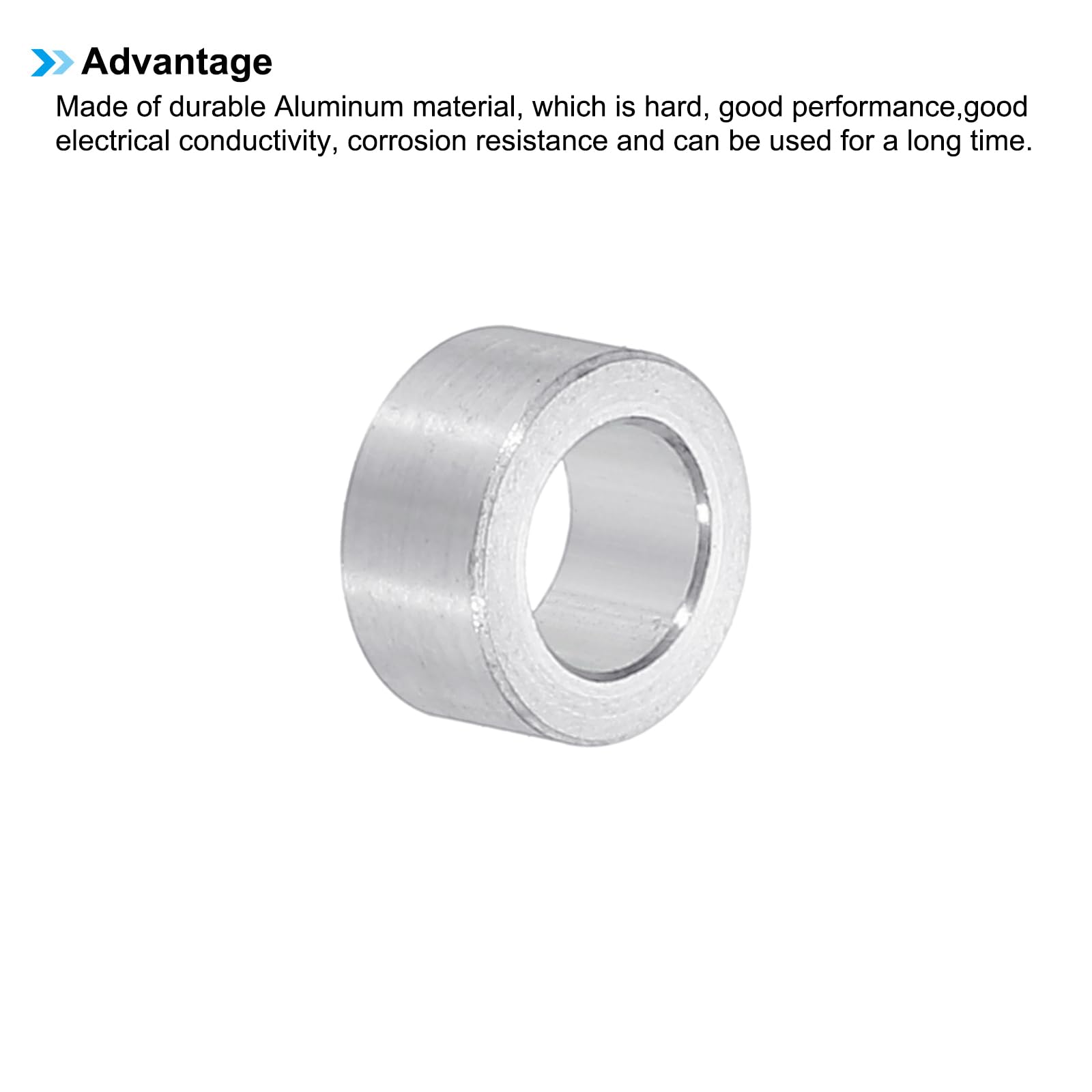 PATIKIL M6 Aluminum Spacers, 6pcs 1/4" x 3/8" Round Metal Spacers for 1/4 or M6 Screw Bolts - Image 4