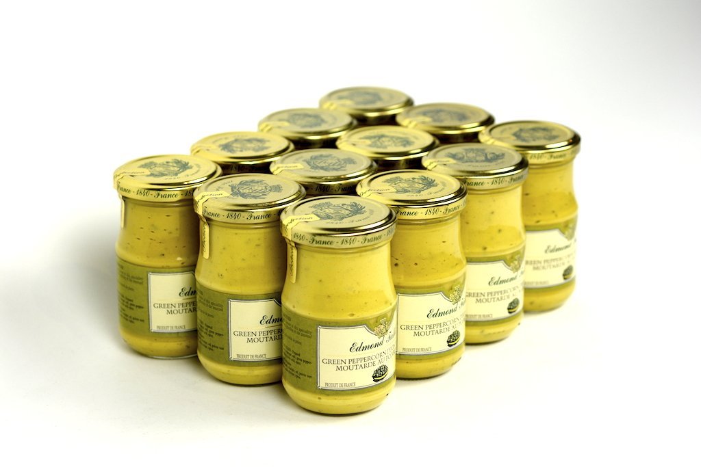 Edmond Fallot Dijon Mustard with Green Peppercorns 7.4Oz Case of 12 Units - Wholesale