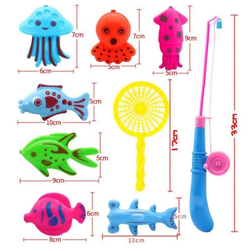 22Pcs Fishing Toys Magnetic Water Play Items Fishing Games Multi Fish Plaything for Kids Bath Fun Time — view 2