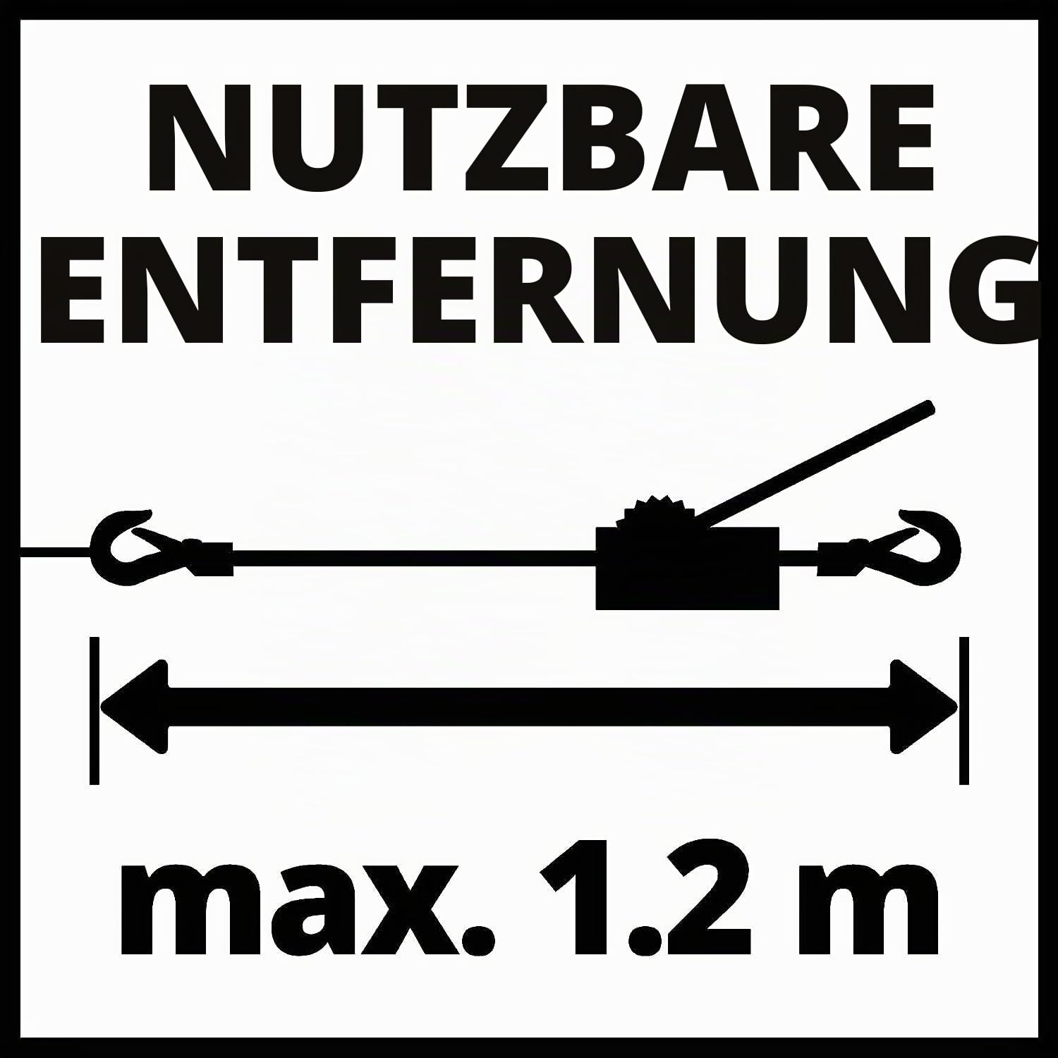 Einhell Handhebelseilzug TC-LW 1000 (2,2 Meter langes drallfreies Drahtseil, max. Zugkraft mit Umlenkrolle 1.000 kg, inkl. einer Umlenkrolle mit Lasthaken & Sicherheitsbügel)
