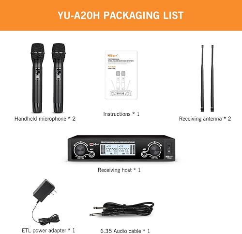 Miniatura 9 de Sistema de micrófono inalámbrico, fácil captación de voz, rango de 300 pies, escaneo automático, protección de señal, 8-10 horas de uso, para