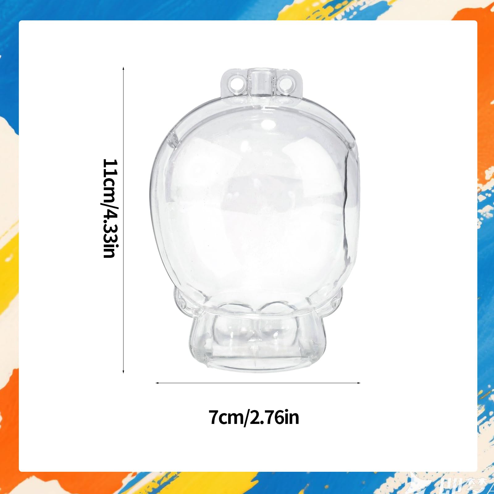 2pcs Clear Acrylic Protective Case for Cherry Doll Transparent Key Chain Display Box Keychain with Lanyard Storage Cover for Collectible Doll and Gift (Dolls Not Included) - Image 2