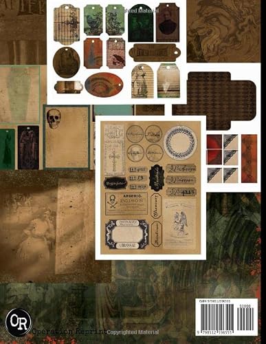 Ghostly Gothic Junk Journal Ephemera: Collection Of Vintage Paper And Halloween Antique Pages For Scrapbooking And Collage #TOP1