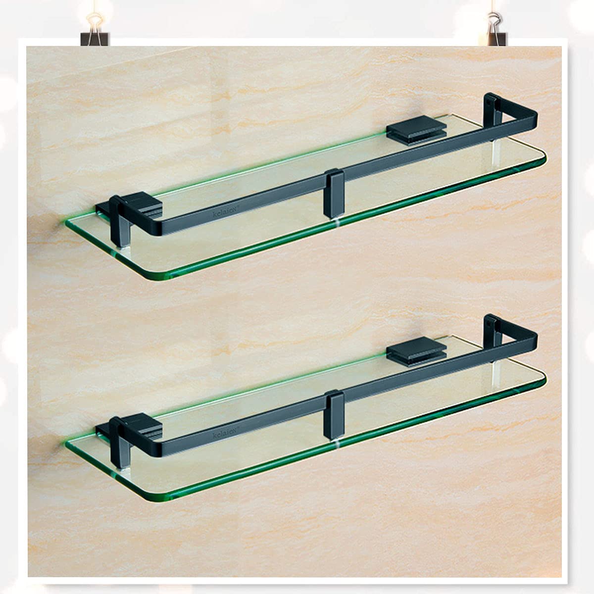 Morsetti in vetro, supporto per pavimento in vetro, 8 pezzi, in acciaio inox, per superfici piatte, 8 – 10 mm, per balaustra, specchio corrimano, scale (nero)