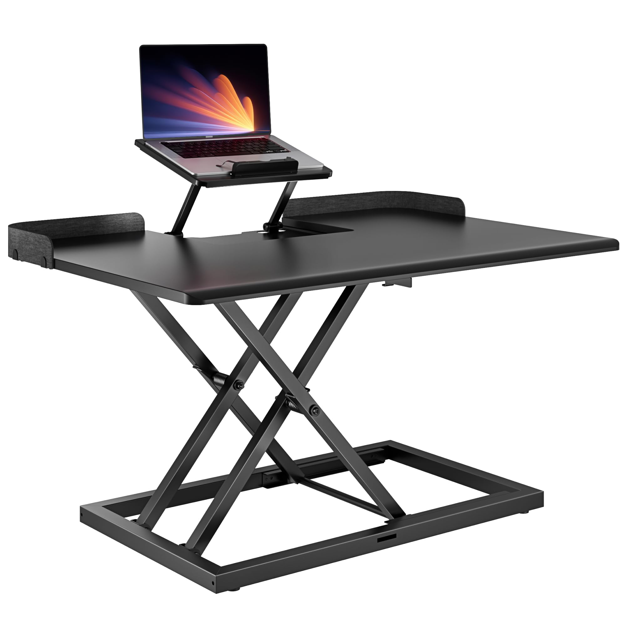 PEGZONE Bureau Assis Debout 79x54cm réglable en Hauteur, Charge Jusqu’à 8kg