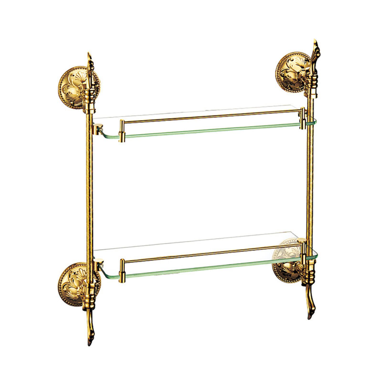 Set de Baño Cromado Zirconio Dorado Toallero de Papel Higiénico Dispensador de Jabón Toallero de Baño Colgante de Baño, Doble Varilla - Titanio Dorado