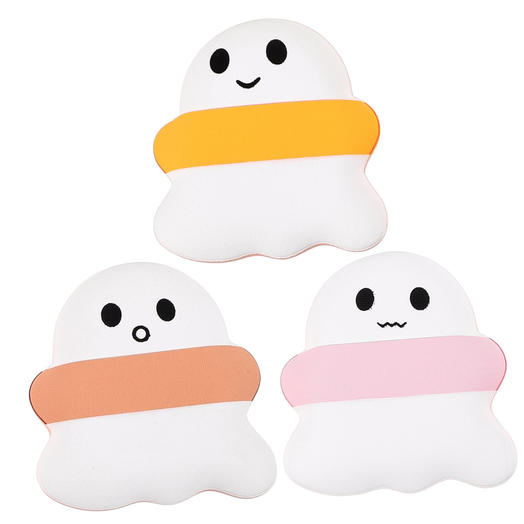 Beatifufu 3Pcs Cute Cartoon Powder Puff Soft Dry Makeup Puff for Loose Powder Compact and Lightweight with Finger Strap for Foundation and Concealer Application