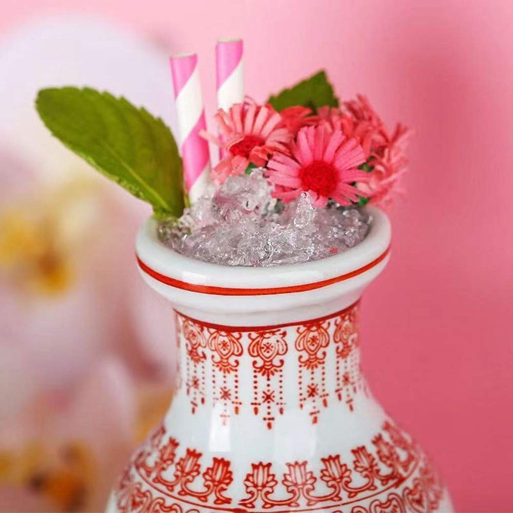 Tiki - Set Di 4 Tazze Da Cocktail in Ceramica Tiki, Bicchieri Da