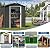 JYQAQA 6x4 FT Outdoor Storage Shed, Waterproof Metal Garden Sheds with Lockable Double Door, Weather Resistant Steel Tool Storage House Shed for Garden, Patio, Lawn, Gray