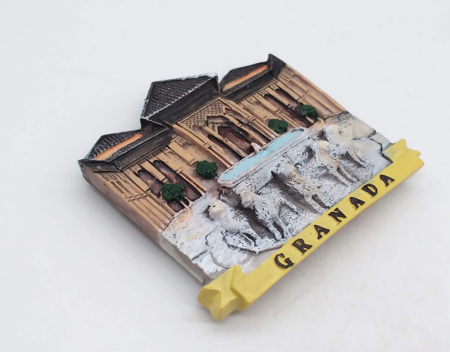 Magnete Frigorifero 3D Granada Spagna - Souvenir Di Viaggio Fatto A Mano In Poliresina, Cm 7.5x5.2