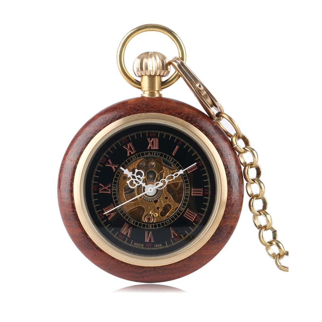 Reloj de Bolsillo Tallado Exquisito Cuerda Manual Vintage