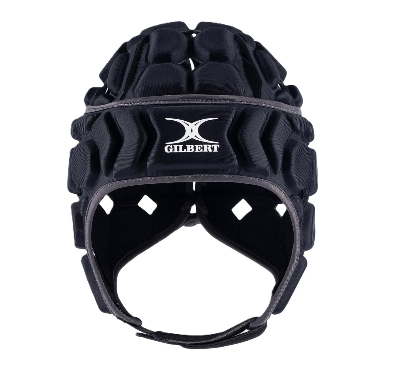 Casco Rugby Gilbert Octane Negro/Gris - Headguard Rugby - Tallas Senior/Junior
