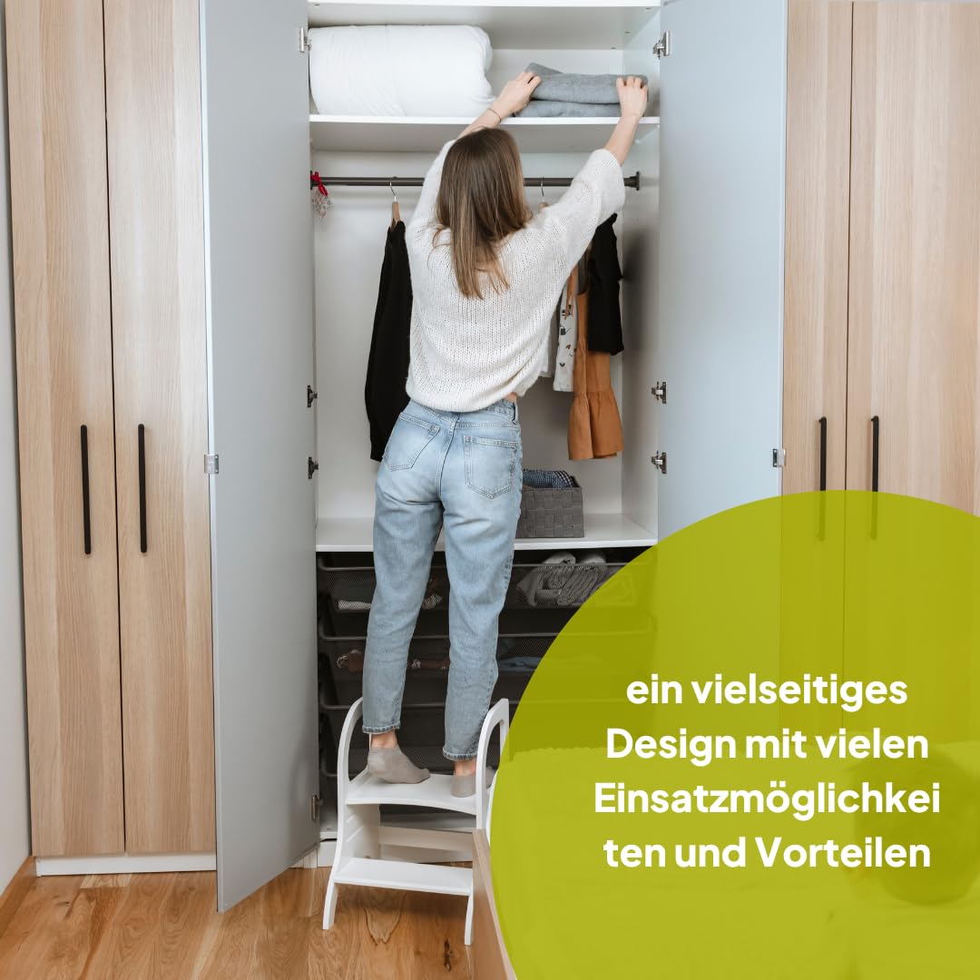 Ette Tete MIIMO • Höhenverstellbarer Tritthocker für Kleinkinder • Toilettenhocker für das Töpfchentraining (Grau)