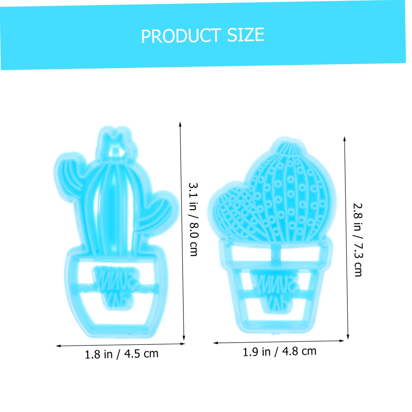 PRETYZOOM 30 STK Kaktus Schimmel Keksform Keksausstecher Selber Machen Schokoladenkekse Set Zur Herstellung Von Tonohrringen Kleine Keksform Gebäckschneider -Set Plastik Sky-Blue