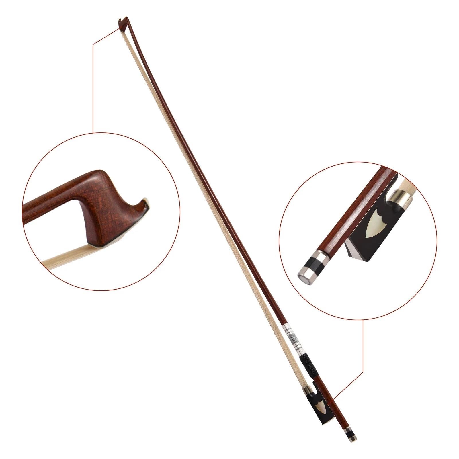 Arco de violín de alto rendimiento Arcos de violín de tamaño completo 4 4 con mástil de madera y núcleo de fibra de carbono instrumento de cuerda híbrido