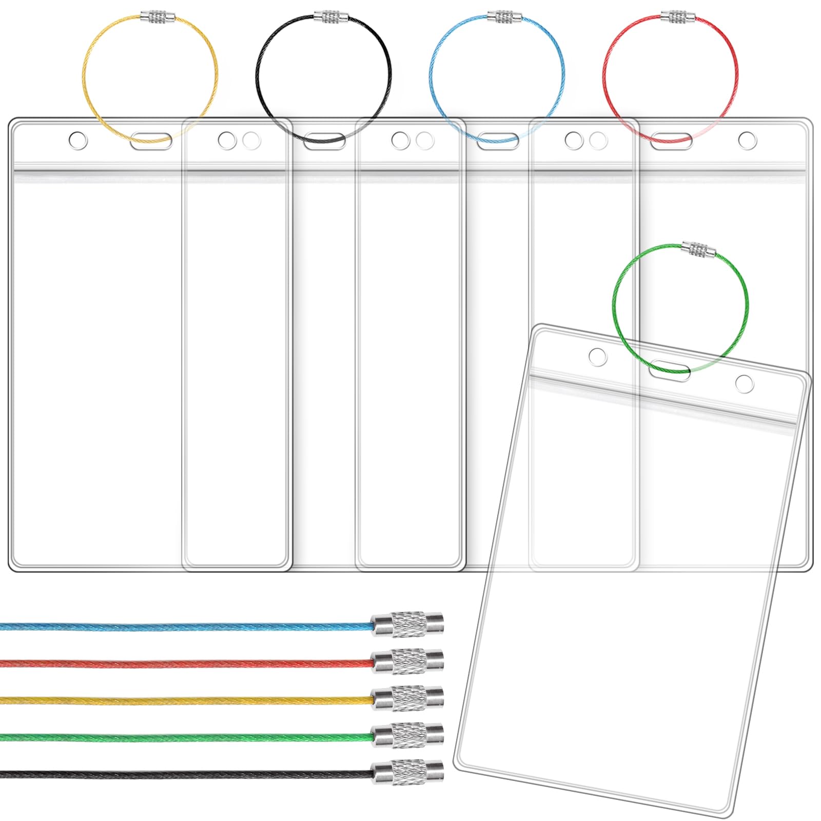 Photo 1 of 20 Pack PVC Cruise Luggage Tag Holders Plastic Luggage Bag Tag Holder for Cruise Travel