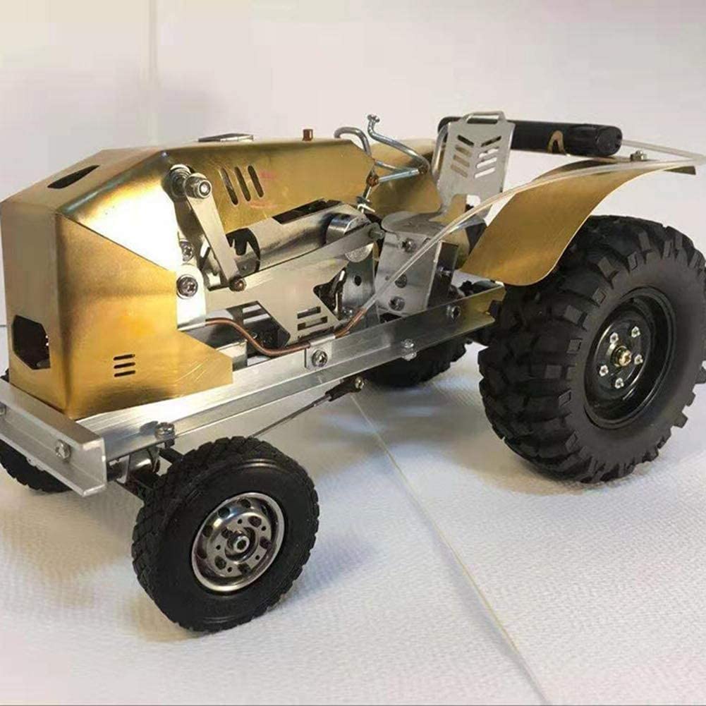 Fuoco Assorbente Stirling Motore Trattore Modello Creativo Scienza Insegnamento Romanzo Compleanno Regalo Ufficio Decorazione, Esperimento Fisico (Giallo)