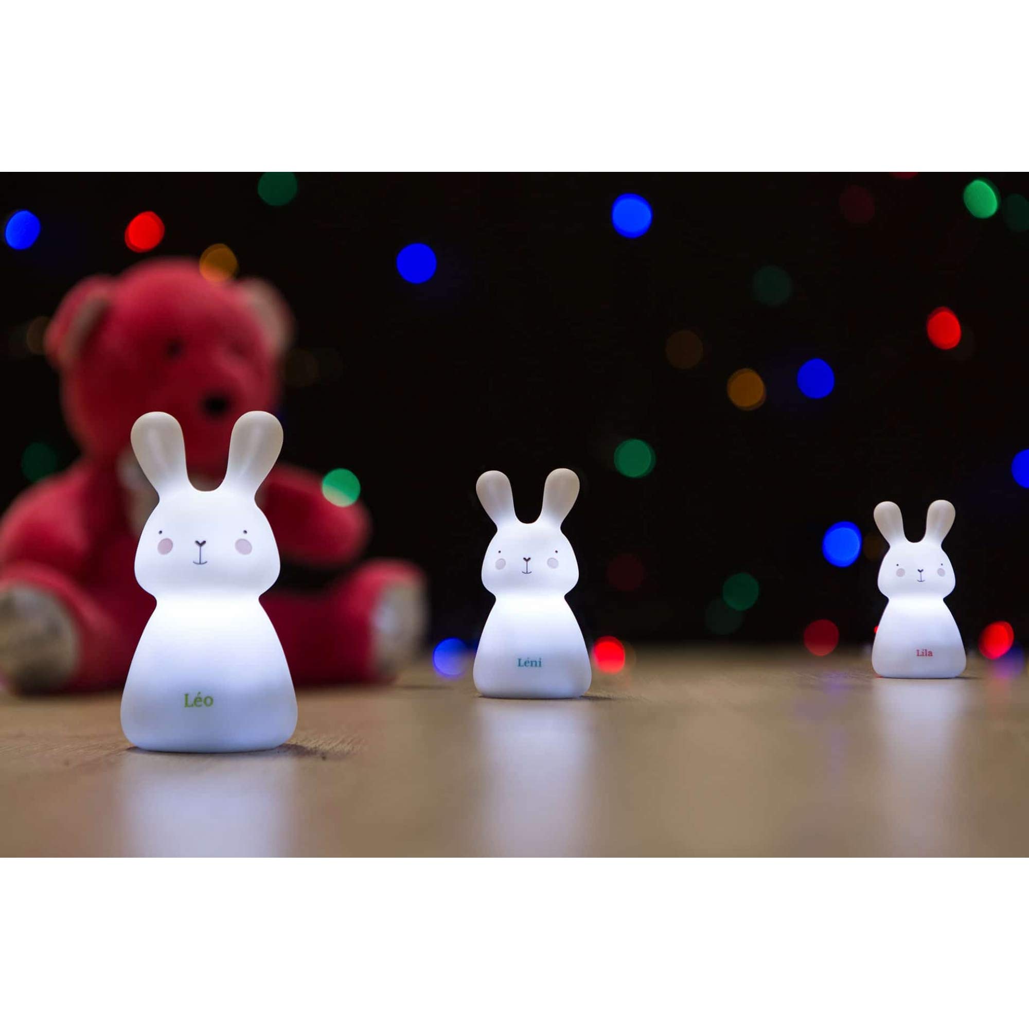 Olala® - Luce notturna ricaricabile senza fili, coniglio per neonati e bambini, luce notturna per regalo di nascita, ragazza e ragazzo, con autonomia 12 ore
