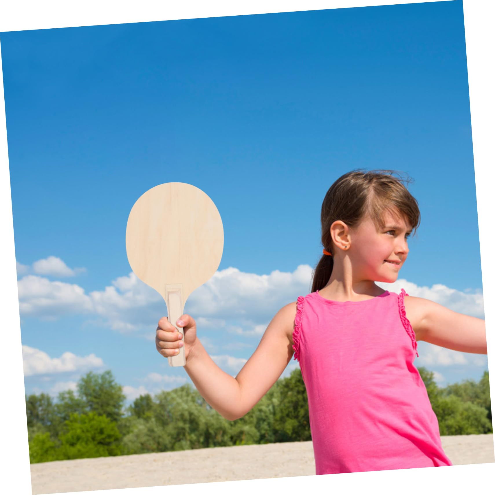TOYANDONA Set di Racchette da Beachball in Legno 4 Pezzi Marrone | Portatile e Leggero, Buona Elasticità e Bave, per Vacanze Estive e Divertimento Multi-persona