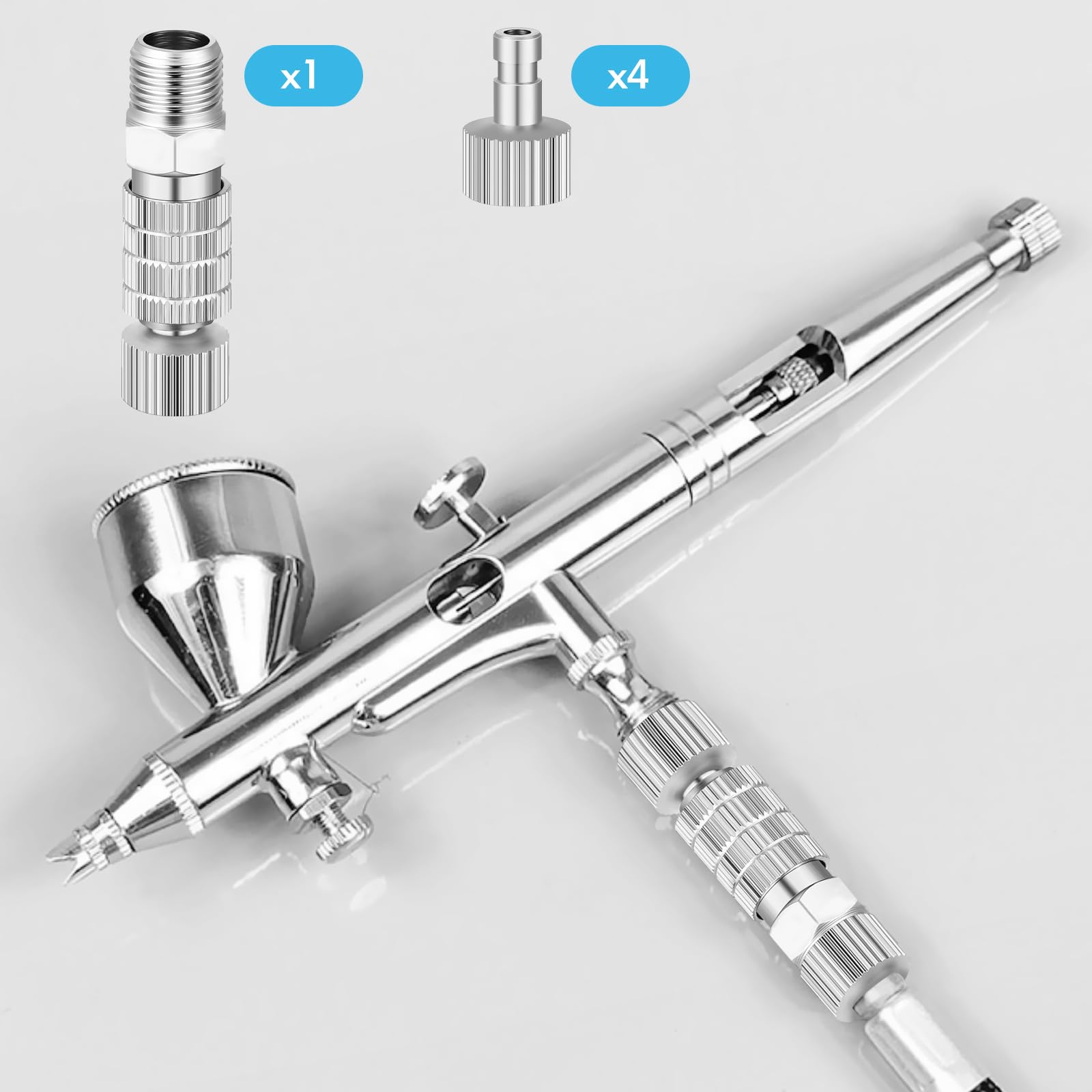 5 PCS 1/8 Inch Male Fitting Adapters and Female Connector Adjustment Control Valve Airbrush Hose, Airbrush Accessories - Image 3