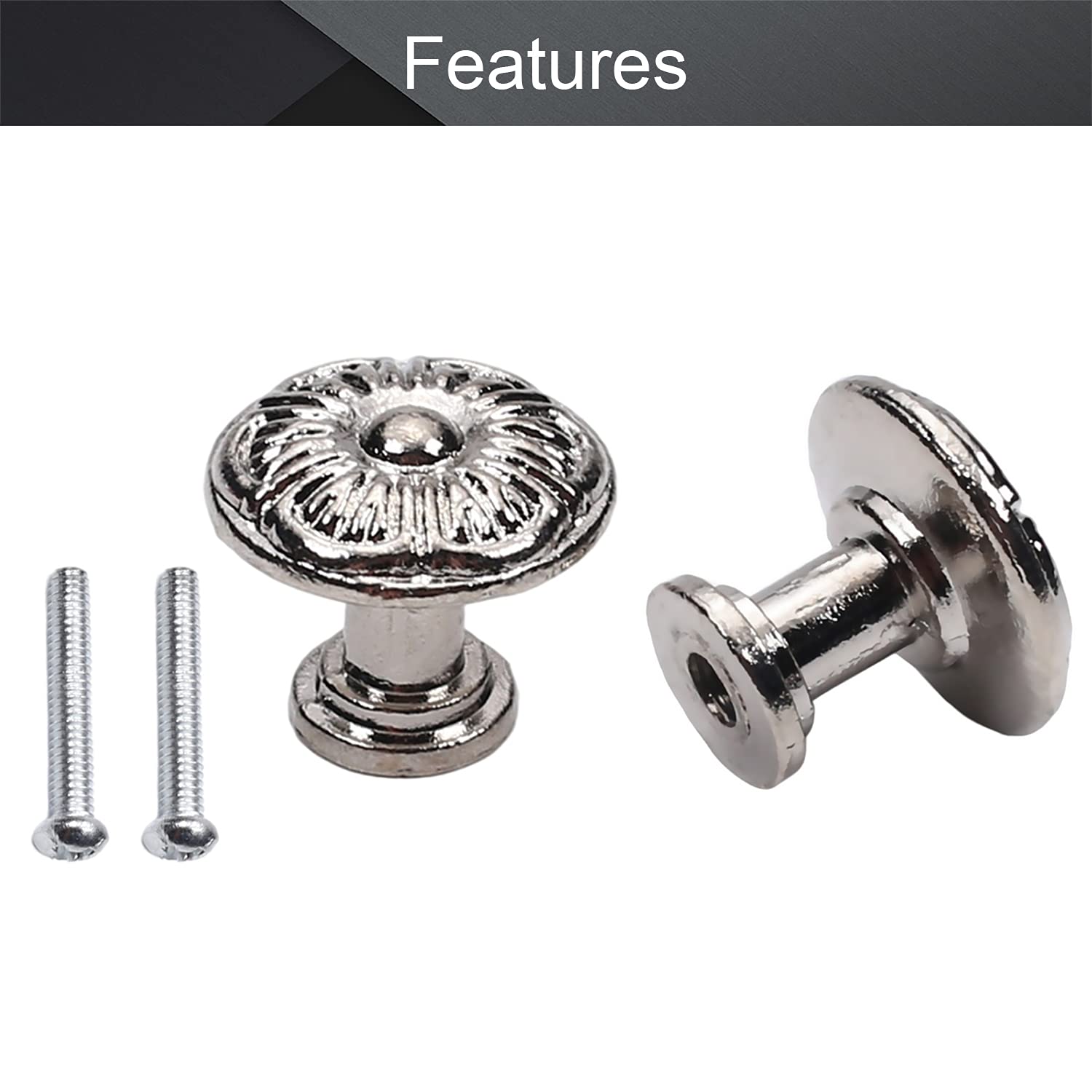silver dresser drawer knobs 15 Pack Brushed Nickel Dresser Drawer Knobs Silver Cabinet Knobs Solid  Hexagon Knobs(LS6275SNB)