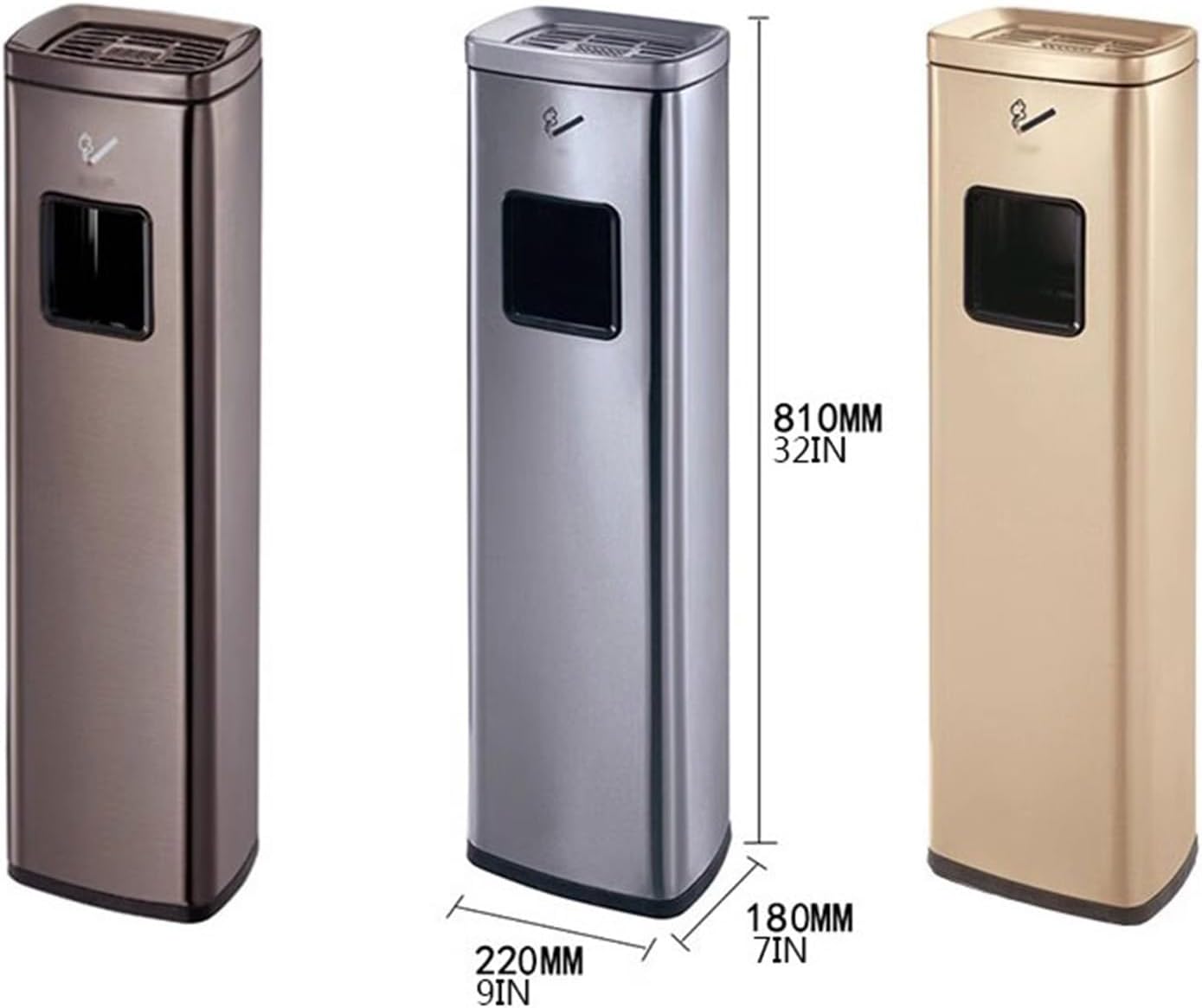 Stand Up Ashtray Stainless Steel Smoke Extinguishing Pillar Ash Pillar Vertical Trash Ashtray for Hotel Mall Smoking Room Outdoor Cigar Ashtrays For Outdoors (Color : A1)
