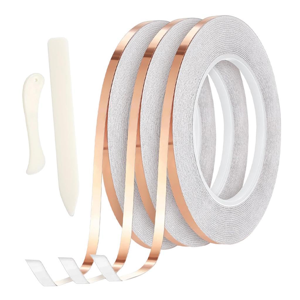 Club Bollywood®Copper Foil Tape Premium for Stained Glass Supplies Paper Circuits Soldering Style B|Crafts|Multi-Purpose Craft Supplies|Adhesives & Tape|Other Adhesives & Tape-image-45