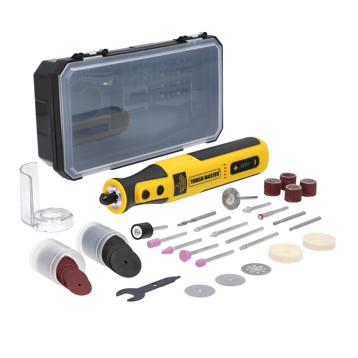 TOUGH MASTER Cordless Rotary Tool Accessories Kit 101pcs USB-C Charging Cable